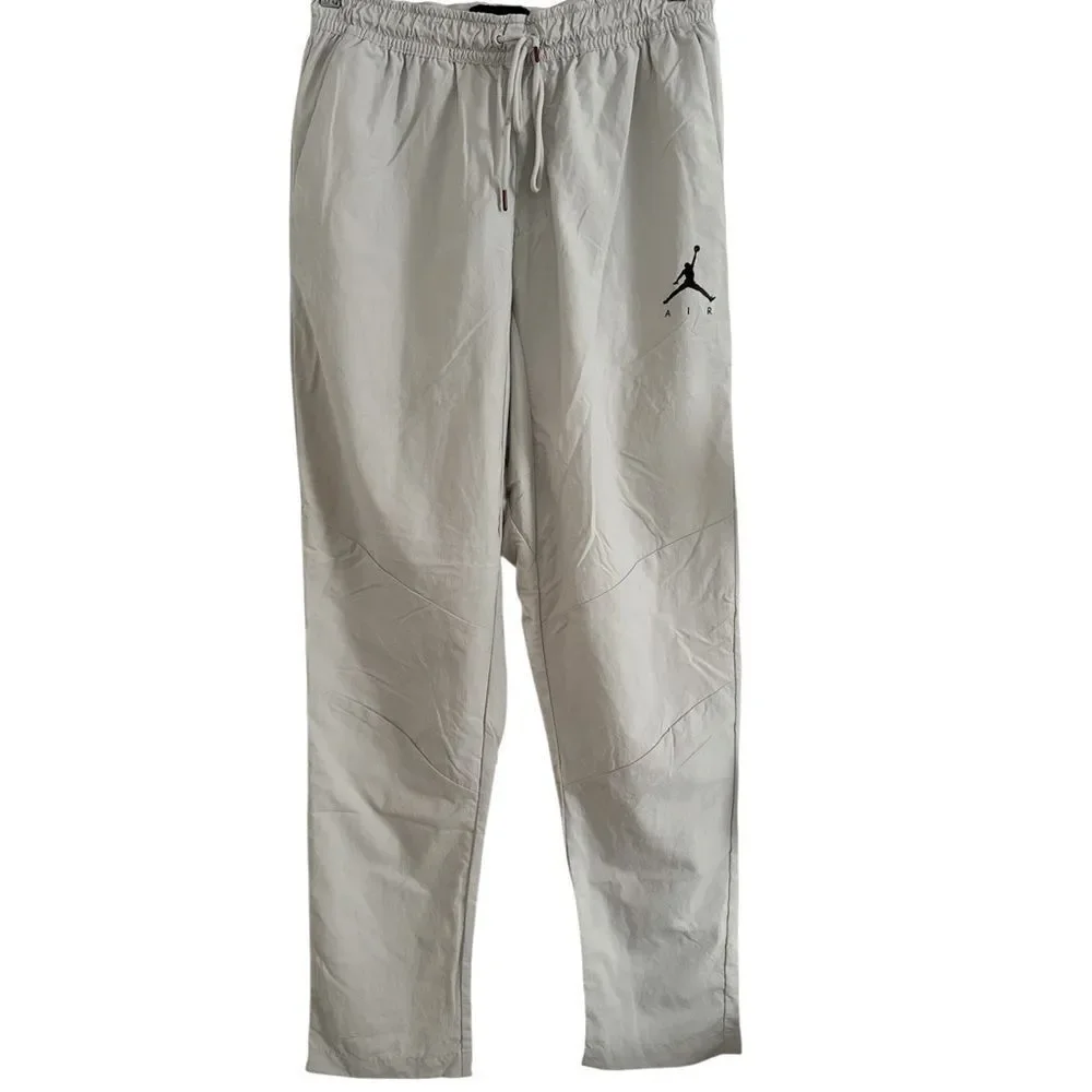 Jordan Cream Sweatpants with Jumpman Logo and Elastic Waistband